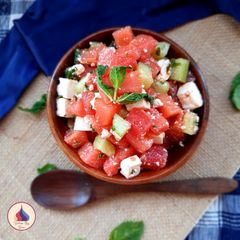 A picture of Watermelon Salad.