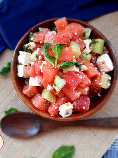 A picture of Watermelon Salad.