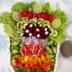 Rainbow salad A picture of Rainbow salad.