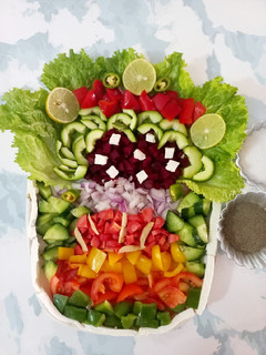 A picture of Rainbow salad.