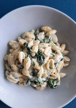 Une photo de Gnocchetti sardi, gorgonzola, épinards