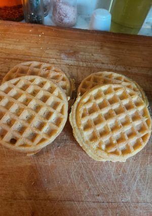 A picture of My keto chaffle bread.