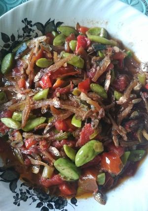 Foto resep Tumis teri campur pete