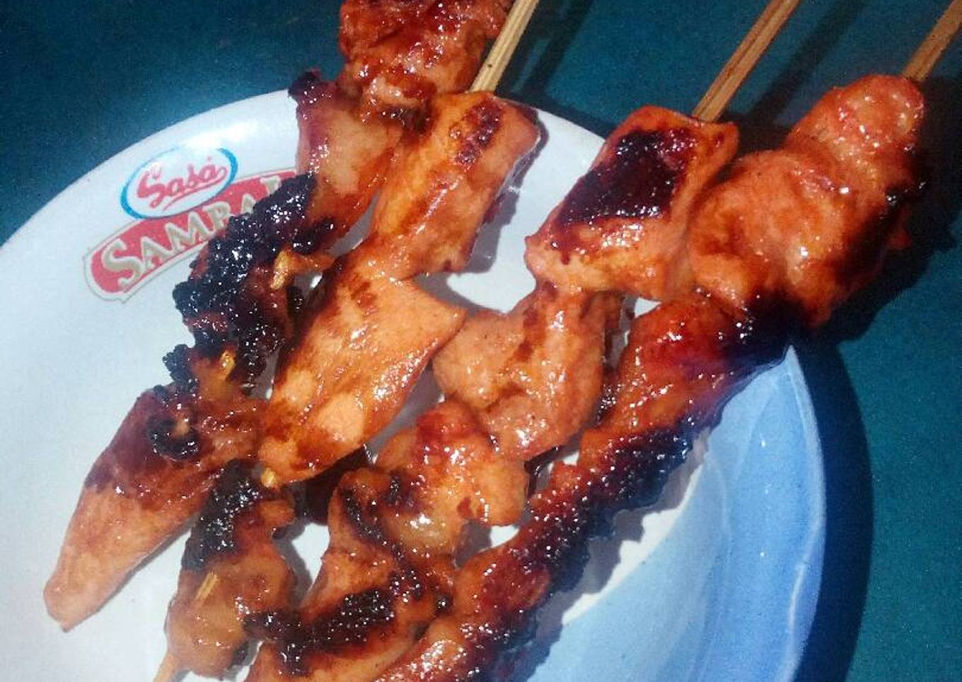 Sate ayam balado (pake teflon)