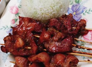 Hình của món Thịt xiên nướng Thái Lan (Moo Ping).