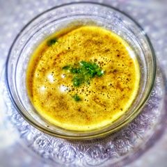 A picture of Masoor moong daal soup.