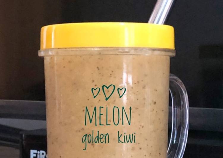 Bagaimana Membuat Jus melon golden kiwi, Bikin Ngiler