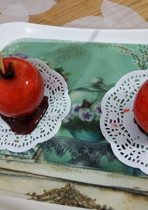 صورة لوصفة تفاح 🍎 بالعنبر