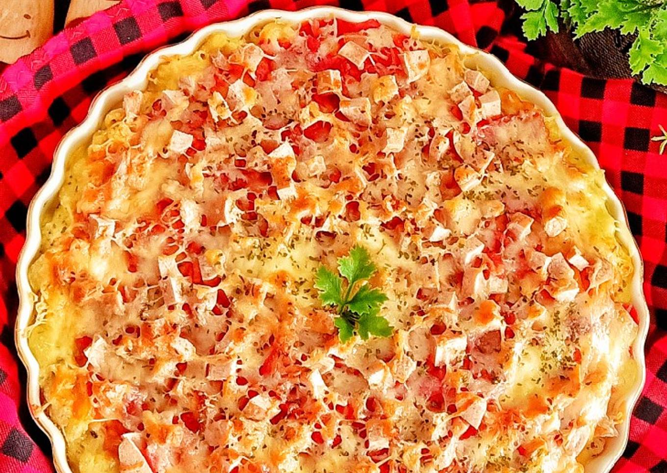 Baked Macaroni Ham & Cheese