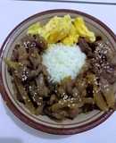 Beef bowl ala Yoshinoya halal tanpa mirin dan dashi