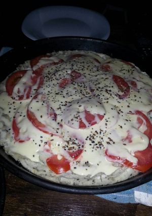 Una foto de Pizza de harina de arroz sin tacc