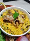 Fregola casereccia con funghi e zafferano 🍄🍁
