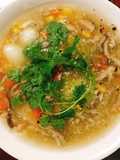 Soup tôm ngô nấm
