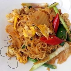 A picture of Kimchi Fried Ramen.