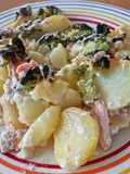 Brokkoli-Räucherlachs-Gratin mit Kartoffeln
