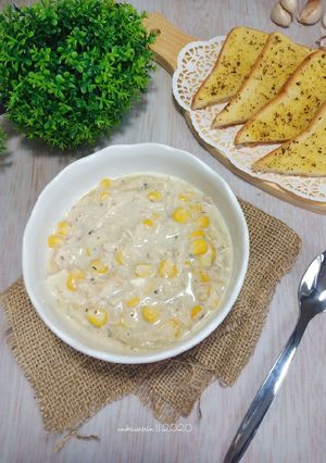 Foto resep Cream Soup and Garlic Bread