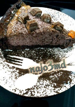 صورة لوصفة كيكة الشوكلاته بارده ولذيذه تنفع لصيف😍