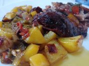 Una foto de codillo asado al horno