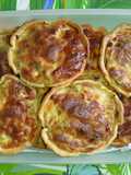 My Mini Quiches with Leeks, Sausages, Onions, and Bacon