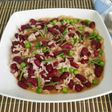 Alubias rojas con arroz y guisantes