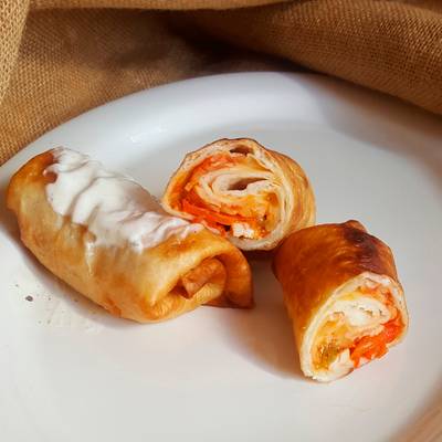 Chimichanga de Pollo Receta de FOOD&COOKING!- Cookpad