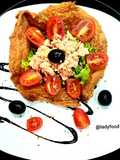 🌺🌺Cesta de crepes integrales con ensalada de atún🐟🍀