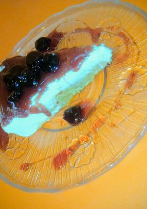 Φωτογραφία της συνταγής Cheesecake  με μαρμελάδα βύσσινο
