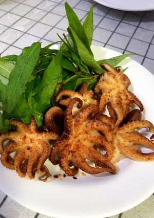 Hình của món Bạch tuộc nướng sate bằng nồi chiên không dầu.