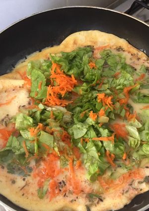 Una foto de Omelette vegetariano