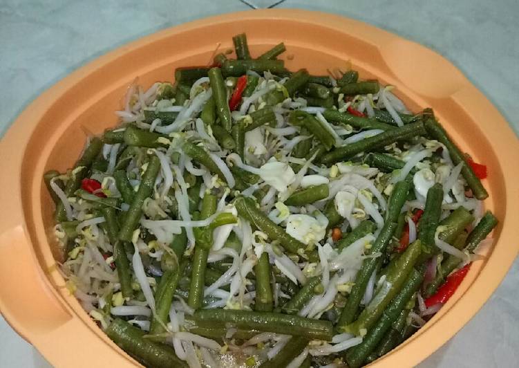 Tumis Tauge Kacang Panjang Bersantan