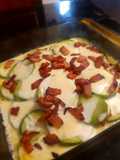 Calabacitas keto con tocino preparadas en microondas
