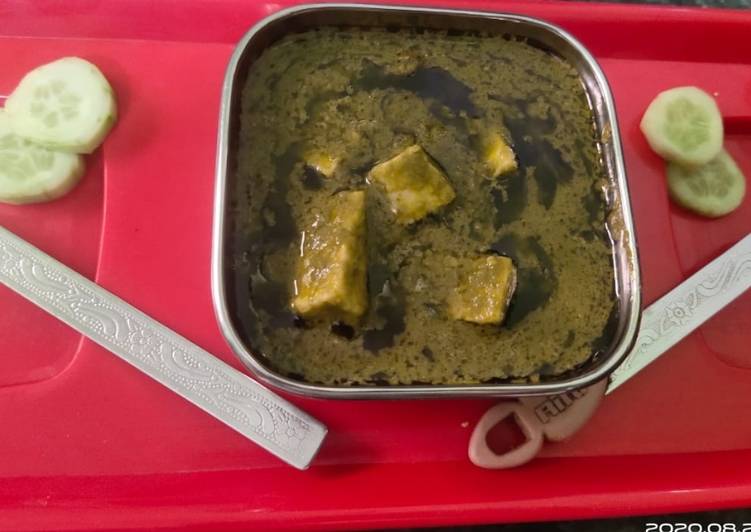 Recipe of Any-night-of-the-week Hyderabadi palak paneer