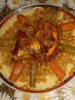 صورة لوصفة كسكس مغربي بالبصلة معسلة رائع 😋😋