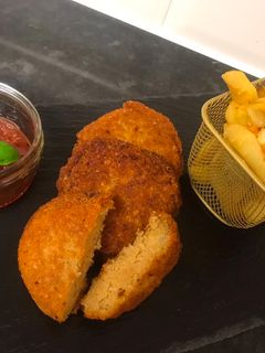 Vegán vöröslencse fasírt recept fotója