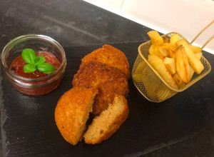 Vegán vöröslencse fasírt recept fotója