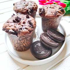 Chocolate Muffin with Oreo - no mixer-レシピのメイン写真