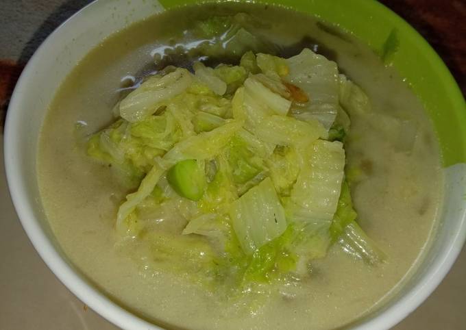 Sawi putih (slobor) masak santan