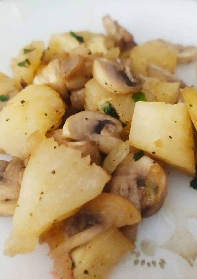 Una foto de Salteado de yuca