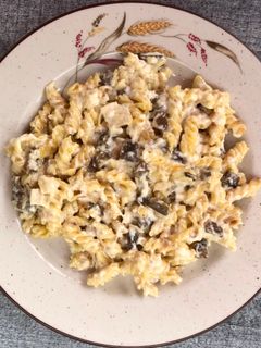 Une photo de Pâtes aux aubergines et fromage de chèvre