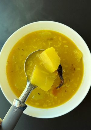 A picture of Bengali Style Lau Diye Moog Dal.
