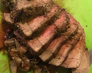 Ultimate Serving Recipe Garlic and Herb butter crusted Tri Tip Roast Savory Delicious