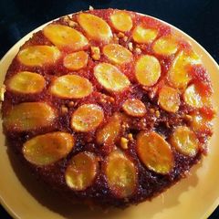 Walnut Banana Caramel Upside Down Cake A picture of Walnut Banana Caramel Upside Down Cake.