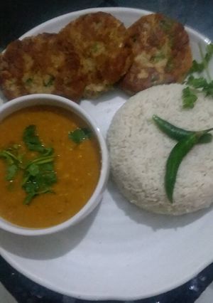 A picture of Bhagaray Daal Chawal #cookpadApp 🍛#kobab.
