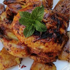 Bbq Roast chicken A picture of Bbq Roast chicken.
