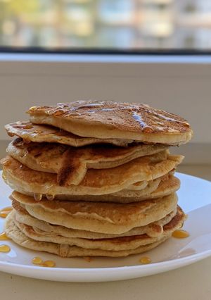 A picture of Eggless pancakes.