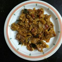 A picture of Bittergourd curry.