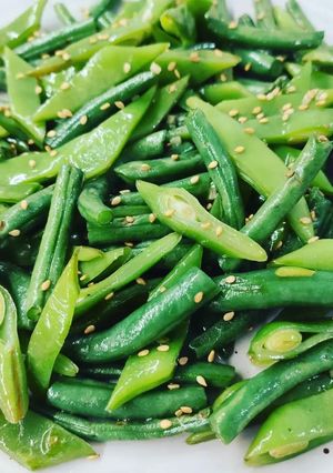 Foto di Stir-fry di taccole e fagiolini