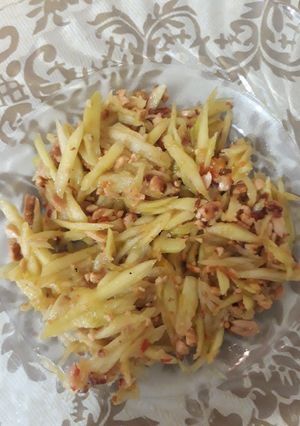Foto resep Rujak mangga + kacang tanah