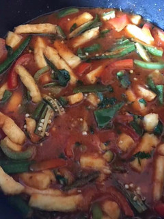 A picture of Lady finger and paneer sabzi.