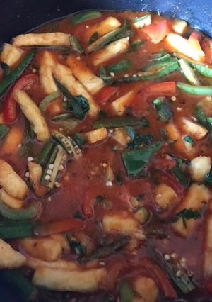A picture of Lady finger and paneer sabzi.